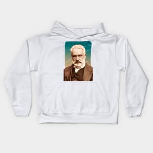 French Writer Victor Hugo illustration Kids Hoodie